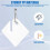 100Pcs Key Tags, Slotted Plastic Hanging Tags with Metal Snap Hooks White Key Tags Blank Square Key Tags 6