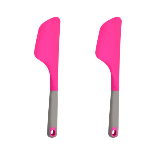 2Stk Flexible Silikonspachtel Rosé Backhelfer Kuchencremespatel 2