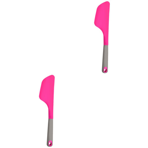 2Stk Flexible Silikonspachtel Rosé Backhelfer Kuchencremespatel 2