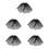 5Stk Chic Schwarzer Brautschleier Romantischer Hochzeits Haarschmuck 7