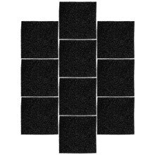 30Stk Schwarze Filzstreu Filterpads Für Katzen- Und Hundetoilette