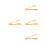 4Stk Mini Gold Angel Wings Form Servieren 4