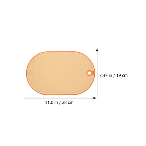 1Set Orange Double-Sided Cutting Board Food-Grade Kitchen Tool 1