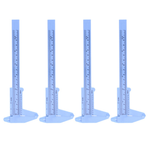 12Pcs Lightweight Blue Plastic Mini Caliper Gauge for Measuring