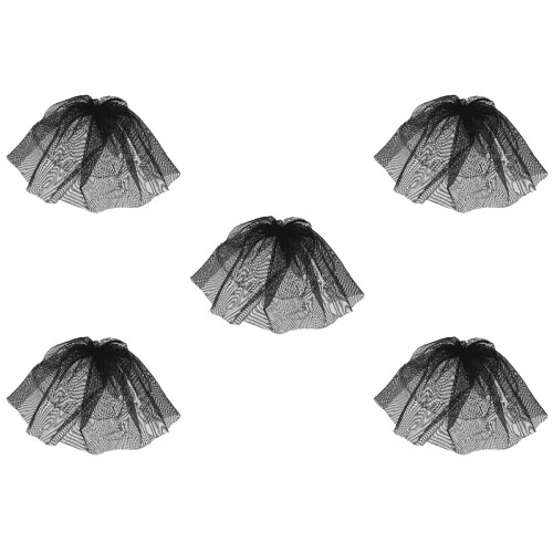 5Stk Chic Schwarzer Brautschleier Romantischer Hochzeits Haarschmuck 2