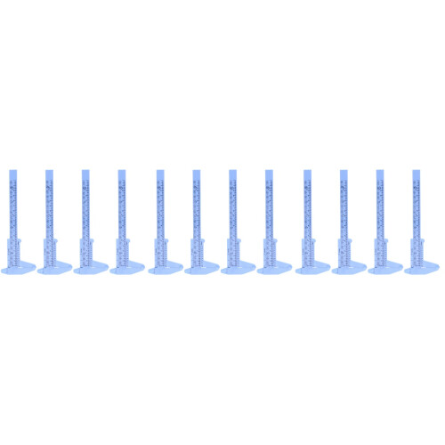 12Pcs Lightweight Blue Plastic Mini Caliper Gauge for Measuring 2