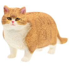 3Stk Realistische Katzenfiguren Kunststoff Kleine Katzen Deko Orange