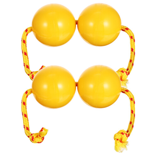 10Stk ABS Handheld Trommel Shaker Gelb Mit Sandball Für 1