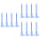 12Pcs Lightweight Blue Plastic Mini Caliper Gauge for Measuring 5