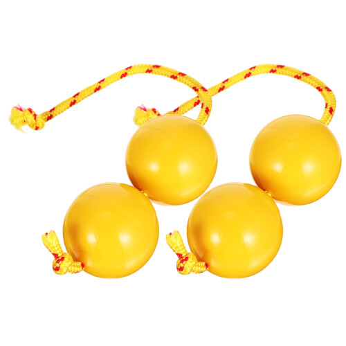 10Stk ABS Handheld Trommel Shaker Gelb Mit Sandball Für 2