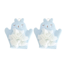 2Stk Baby Badehandschuhe Doppelseitig Blau Für Und Massage