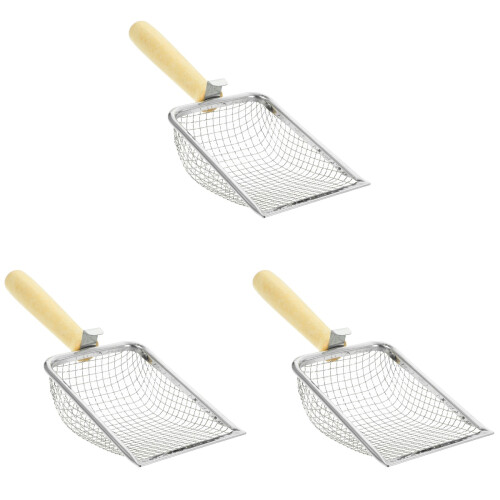 3Stk Katzentoiletten Metall Holzgriff Und Robust 2