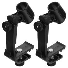 4Stk Schwarze Mikrofonhalter Drum Rim Clip Verstellbar Für Schlagzeug