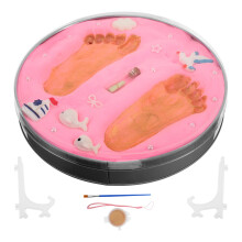 2Pièces Kit Empreintes Bébé Rose Cadeau Maman