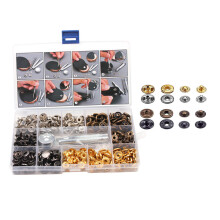 1Set Praktische Druckknöpfe Messing DIY Set Für Kleidung Und Taschen