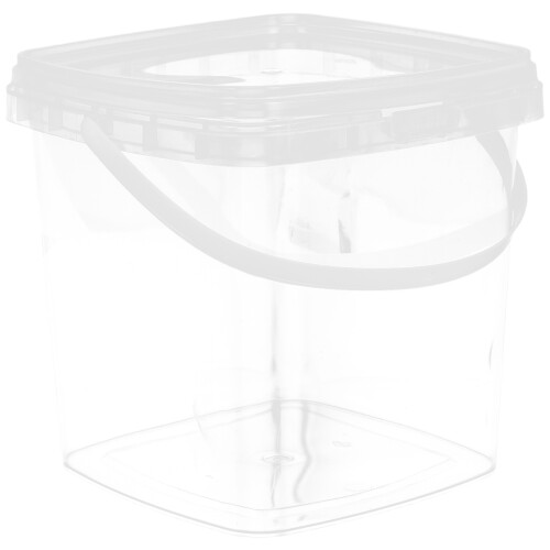 2Pièces Seau Clair PP Pour Maison Picnics Étanche Couvercle
