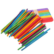 200Pièces Bâtons En Bois Jumbo Couleur Mixte Pour DIY
