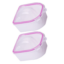4Pièces Bols Trempage Ongles Blancs ABS Et Retrait