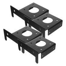4Pièces Support Solide Pieds De Pergola En Acier Inox Noir Extérieur