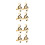 4Paires Boutons Manchette Design Note Pour 9