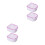 4Pièces Bols Trempage Ongles Blancs ABS Et Retrait 3