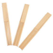12Pièces Structure Éventail Japonais En Bambou Beige Pour Projets DIY