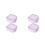 4Pièces Bols Trempage Ongles Blancs ABS Et Retrait 4