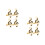 4Paires Boutons Manchette Design Note Pour 5