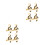 4Paires Boutons Manchette Design Note Pour 8