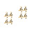 4Paires Boutons Manchette Design Note Pour 4