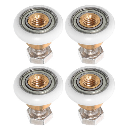 16Pcs Bathroom Sliding Door Rollers Nylon Metal Quiet Smooth Operation