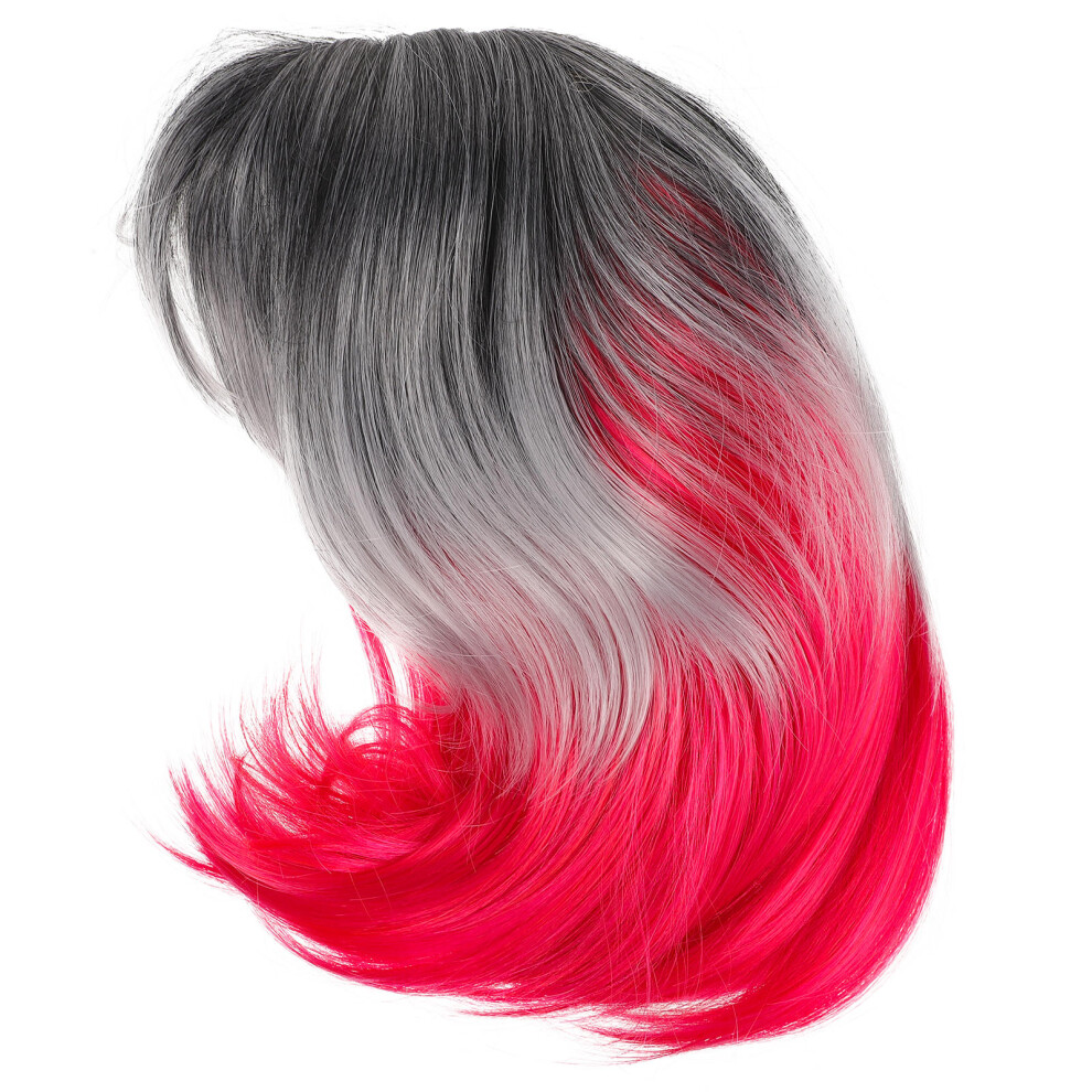 Inoomp Unisex Light 2Pcs Colored Short Straight Bob Wigs Costume Wigs For Women Fun Wear