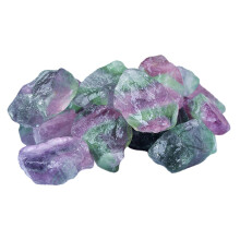 2Pcs Multicolor Fluorite Rough Stones Natural Decorative Bowl Fillers