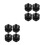 8Pièces Adaptateur Double Vis 1/4'' Pour Trépied Et Support Flash Noir 3