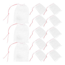 300Pcs Durable White Nylon Fruit Net Bags for Garden Plants Protection
