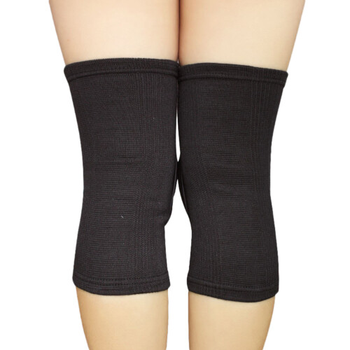 1 pair thick sponge eva knee pads for running walking workout black 1