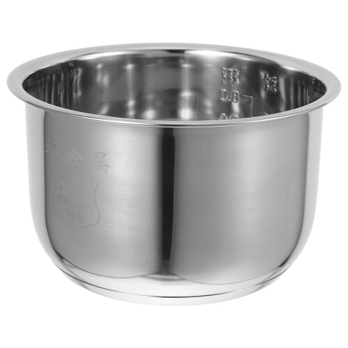 2Pcs Silver Stainless Steel Rice Cooker Replacement Inner Cooking Pot 2