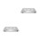 2Pcs Stainless Steel Rectangular Pan Lids for Baking Silver Covers 5