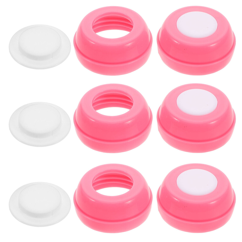 24Pcs Durable Leakproof Caps For Wide Mouth Baby Bottles Travel Pink Aboofan