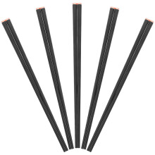 10Pairs Lightweight Fiberglass Chopsticks Black Reusable Chinese Style
