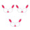 3Pcs Multi Easter Bunny Costume Glasses Lightweight Plastic Frames 6