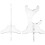 2Paires Support Instrument Transparent Double Niveaux Bureau 2