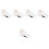 5Pcs White Desk Edges Cup Clip with Hole Design and Storage Space 5