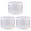 3Pcs Cake Storage Boxes White Paper Lid for Muffin and Cookie Packing 2