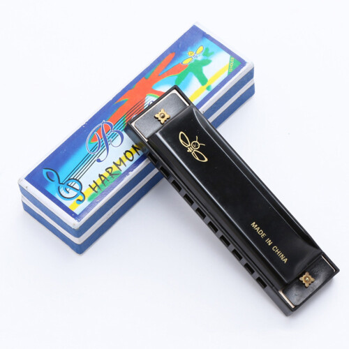 3Pcs Black Plastic Harmonica 10 Hole Instrument for Kids Beginners Fun 1
