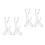 2Paires Support Instrument Transparent Double Niveaux Bureau 9