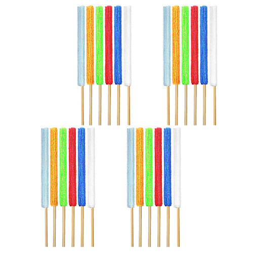 72Pcs Blind Cleaner Duster Tool Bamboo & Microfiber for Narrow Spaces 1