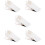 5Pcs White Desk Edges Cup Clip with Hole Design and Storage Space 9