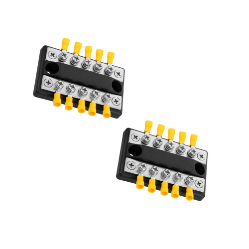 2Pcs Multi-Color Rv and Yacht Terminal Block High Current ABS Copper 2
