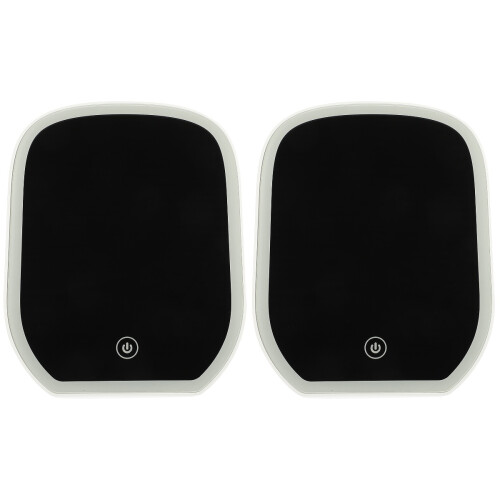 2Pcs Touch LED Makeup Mirror White Foldable Adjustable Beauty Mirror 1